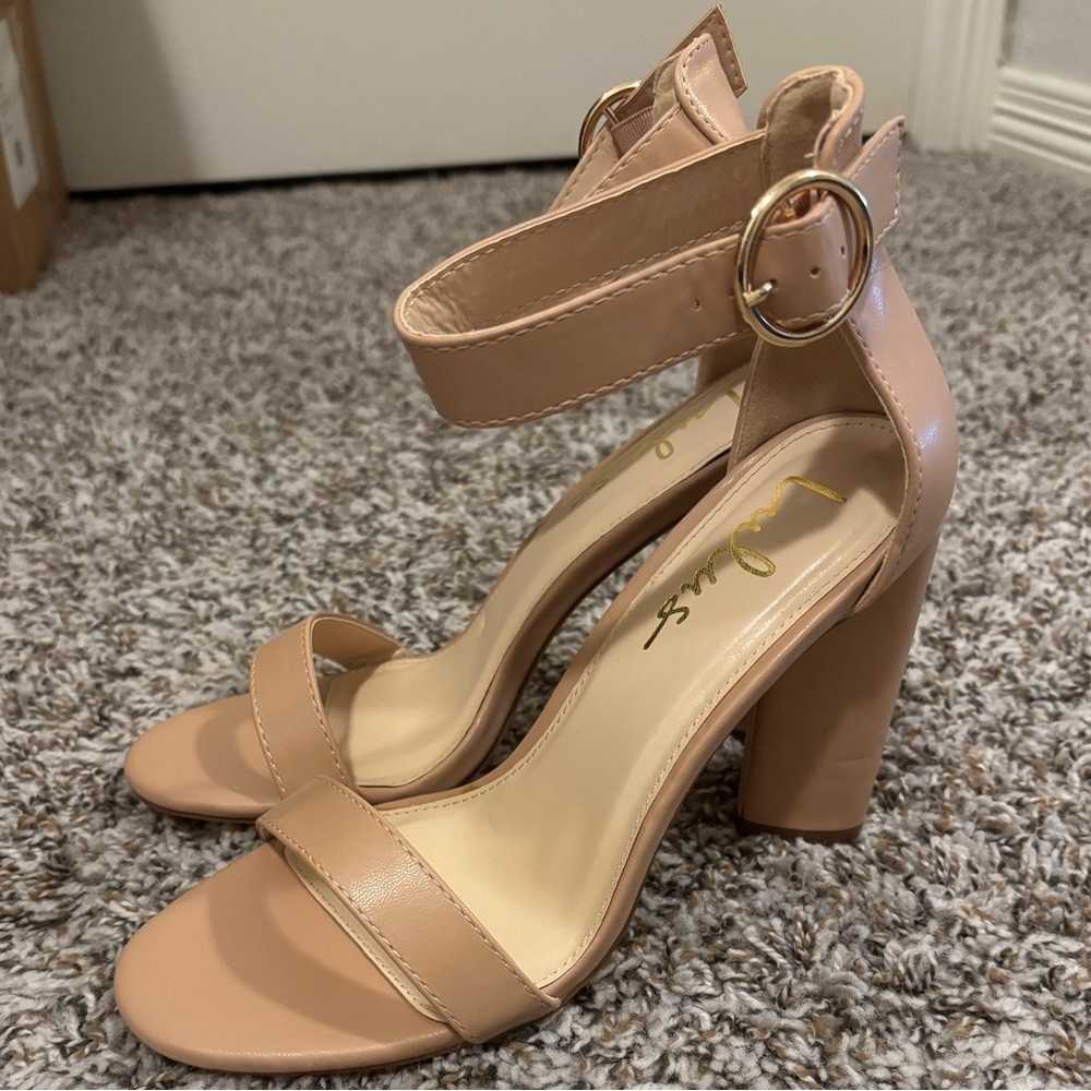 Lulus Kamali Light Nude Ankle Strap Heels - Picture 9 of 12